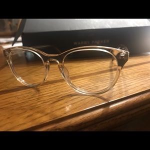 Warby parker champange color glasses